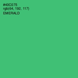 #40C075 - Emerald Color Image