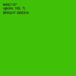 #40C107 - Bright Green Color Image