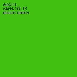 #40C111 - Bright Green Color Image