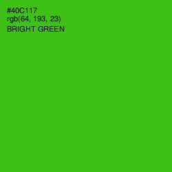 #40C117 - Bright Green Color Image