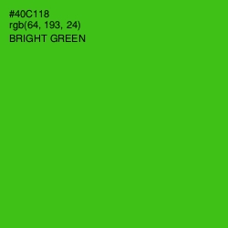 #40C118 - Bright Green Color Image