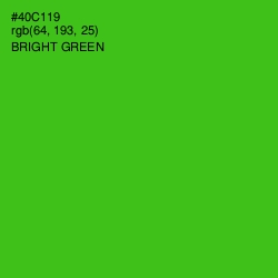 #40C119 - Bright Green Color Image