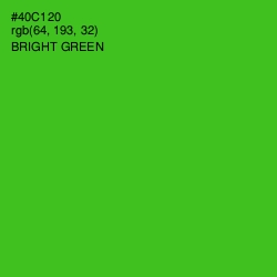 #40C120 - Bright Green Color Image