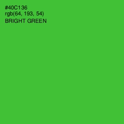 #40C136 - Bright Green Color Image