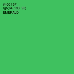 #40C15F - Emerald Color Image