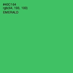 #40C164 - Emerald Color Image