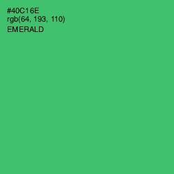 #40C16E - Emerald Color Image