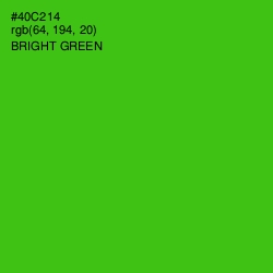 #40C214 - Bright Green Color Image