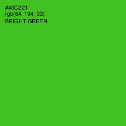 #40C221 - Bright Green Color Image