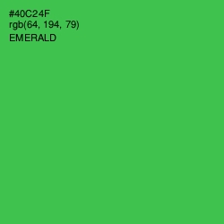 #40C24F - Emerald Color Image