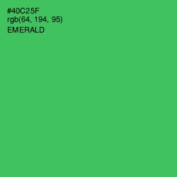 #40C25F - Emerald Color Image