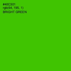 #40C301 - Bright Green Color Image