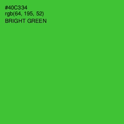 #40C334 - Bright Green Color Image