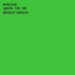 #40C33A - Bright Green Color Image