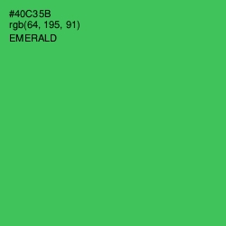 #40C35B - Emerald Color Image