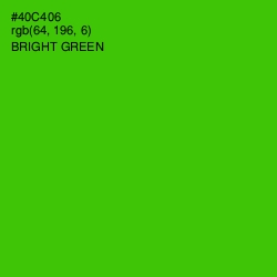 #40C406 - Bright Green Color Image