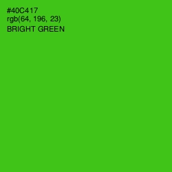 #40C417 - Bright Green Color Image