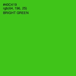 #40C419 - Bright Green Color Image