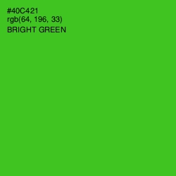 #40C421 - Bright Green Color Image