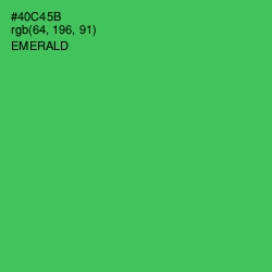 #40C45B - Emerald Color Image