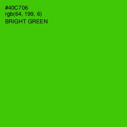 #40C706 - Bright Green Color Image