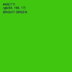 #40C711 - Bright Green Color Image