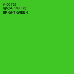 #40C726 - Bright Green Color Image