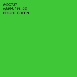 #40C737 - Bright Green Color Image