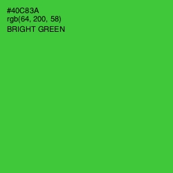 #40C83A - Bright Green Color Image