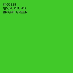 #40C929 - Bright Green Color Image