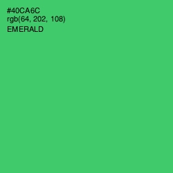 #40CA6C - Emerald Color Image