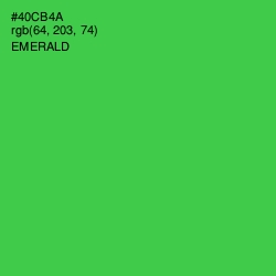 #40CB4A - Emerald Color Image