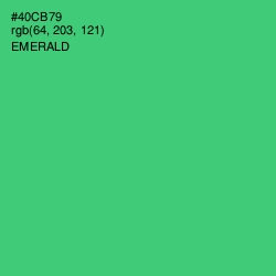 #40CB79 - Emerald Color Image