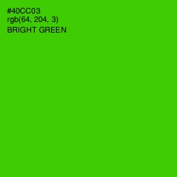 #40CC03 - Bright Green Color Image