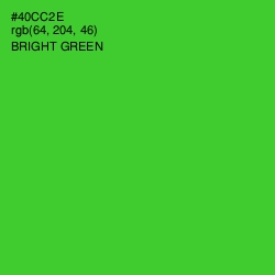 #40CC2E - Bright Green Color Image