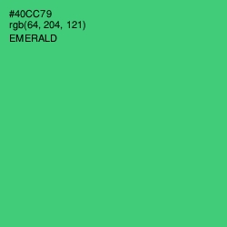 #40CC79 - Emerald Color Image
