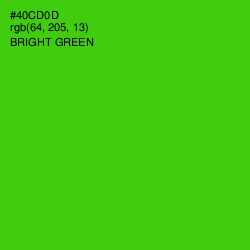 #40CD0D - Bright Green Color Image