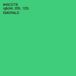 #40CD7B - Emerald Color Image