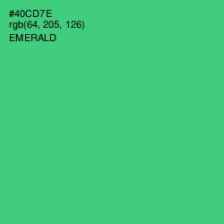 #40CD7E - Emerald Color Image
