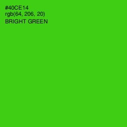 #40CE14 - Bright Green Color Image