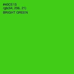 #40CE15 - Bright Green Color Image