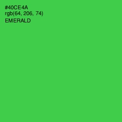 #40CE4A - Emerald Color Image