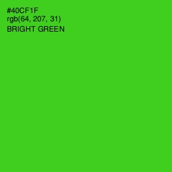 #40CF1F - Bright Green Color Image