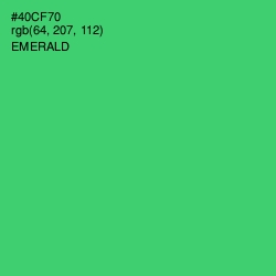 #40CF70 - Emerald Color Image