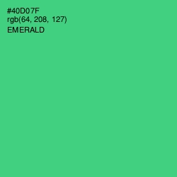 #40D07F - Emerald Color Image
