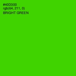 #40D300 - Bright Green Color Image