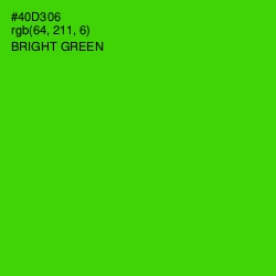 #40D306 - Bright Green Color Image