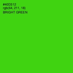 #40D312 - Bright Green Color Image