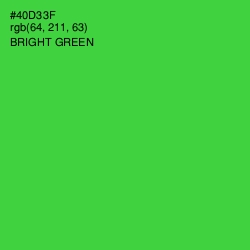 #40D33F - Bright Green Color Image