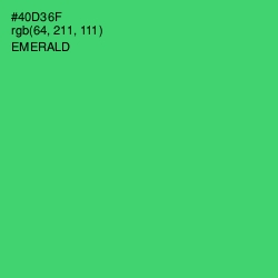 #40D36F - Emerald Color Image